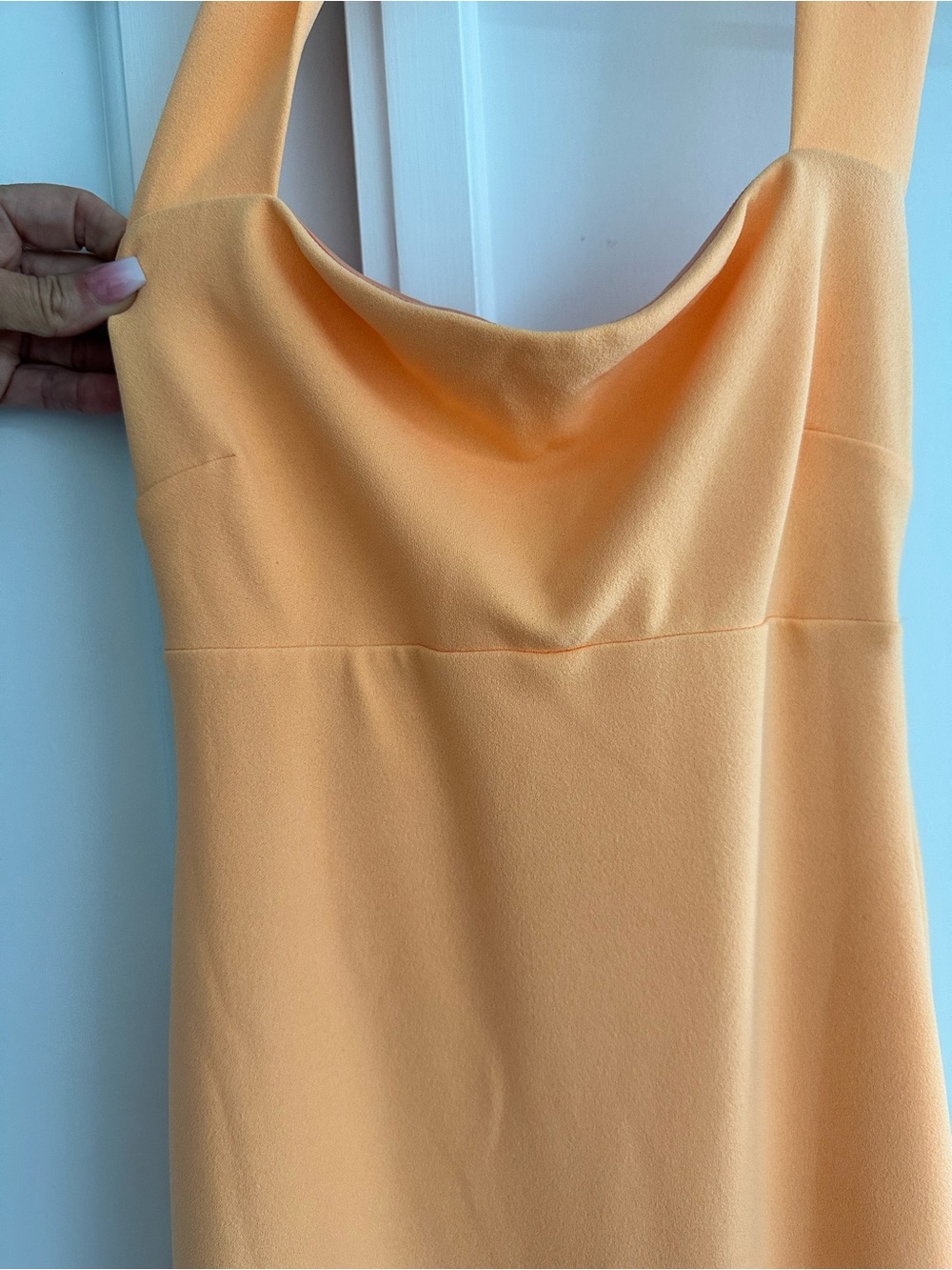Nookie Peach-Orange Backless Halter Dress - Picture 3 of 8